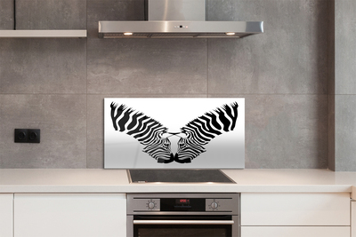 Painel de vidro Imagem espelhada de uma zebra