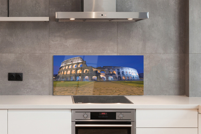 Painel de vidro Pôr do sol em Roma, Coliseu