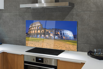 Painel de vidro Pôr do sol em Roma, Coliseu