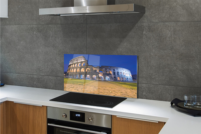 Painel de vidro Pôr do sol em Roma, Coliseu