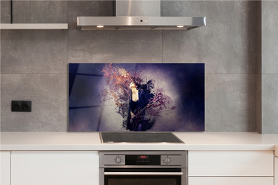 Painel de vidro Partitura de guitarra feminina