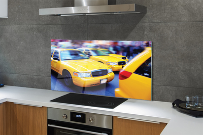 Painel de vidro Cidade dos táxis amarelos