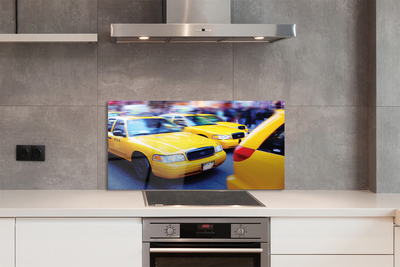 Painel de vidro Cidade dos táxis amarelos