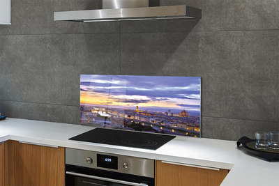 Painel de vidro Pôr do sol no Rio Itália