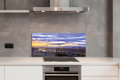 Painel de vidro Pôr do sol no Rio Itália