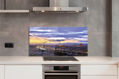 Painel de vidro Pôr do sol no Rio Itália