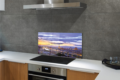 Painel de vidro Pôr do sol no Rio Itália