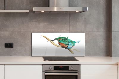 Painel de vidro Papagaio pintado colorido