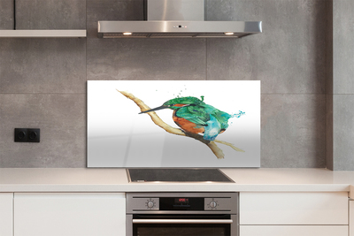 Painel de vidro Papagaio pintado colorido