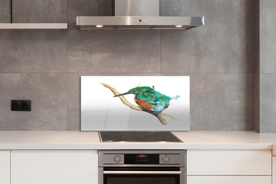 Painel de vidro Papagaio pintado colorido