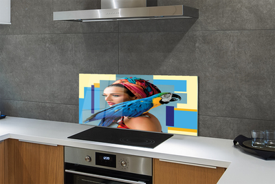 Painel de vidro Arara no ombro