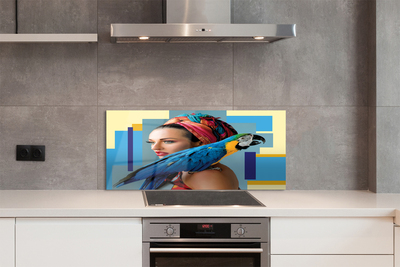 Painel de vidro Arara no ombro