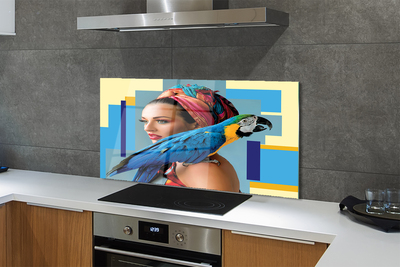 Painel de vidro Arara no ombro