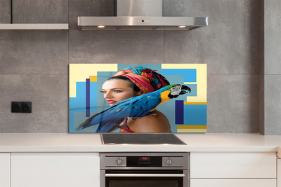 Painel de vidro Arara no ombro