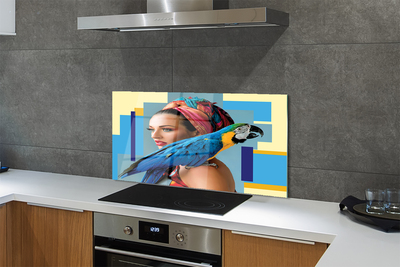 Painel de vidro Arara no ombro