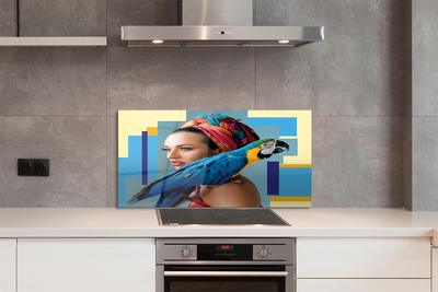 Painel de vidro Arara no ombro