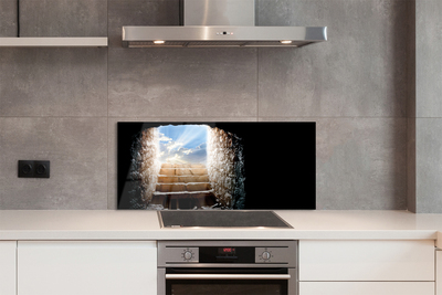 Painel de vidro Escadas de sol