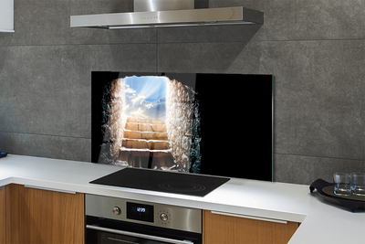 Painel de vidro Escadas de sol