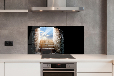 Painel de vidro Escadas de sol