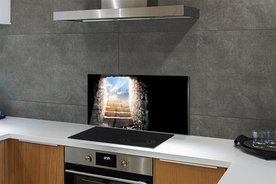 Painel de vidro Escadas de sol