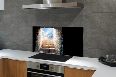 Painel de vidro Escadas de sol