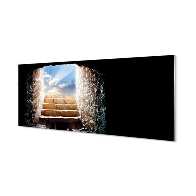 Painel de vidro Escadas de sol