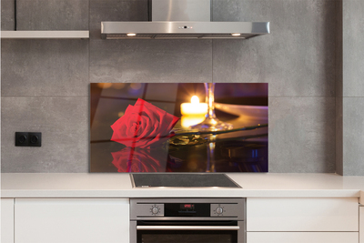 Painel de vidro Vidro de vela rosa