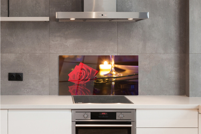 Painel de vidro Vidro de vela rosa