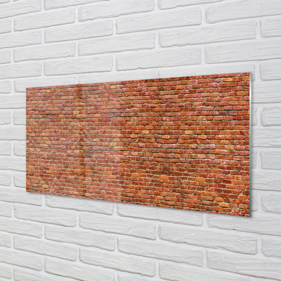 Painel de vidro Parede de tijolos vintage