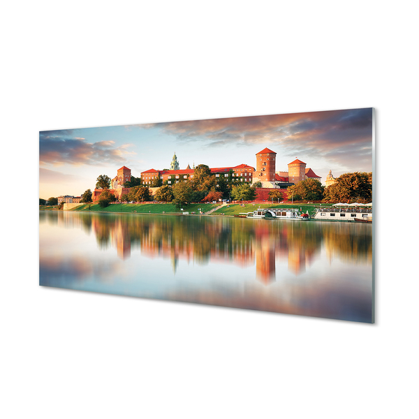 Painel de vidro Rio do Castelo de Cracóvia