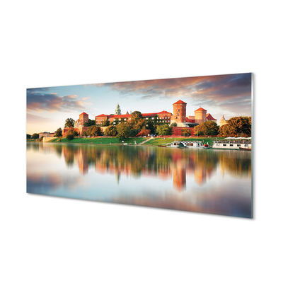 Painel de vidro Rio do Castelo de Cracóvia