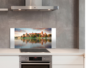 Painel de vidro Rio do Castelo de Cracóvia