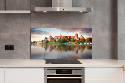 Painel de vidro Rio do Castelo de Cracóvia