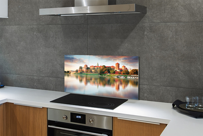 Painel de vidro Rio do Castelo de Cracóvia