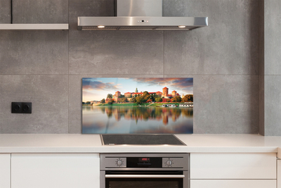 Painel de vidro Rio do Castelo de Cracóvia