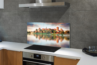 Painel de vidro Rio do Castelo de Cracóvia