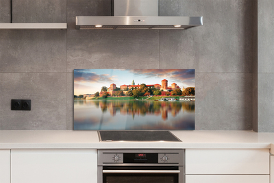 Painel de vidro Rio do Castelo de Cracóvia