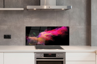 Painel de vidro Fractais rosa