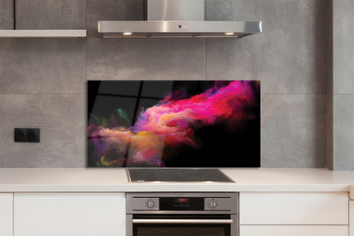 Painel de vidro Fractais rosa