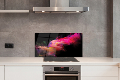 Painel de vidro Fractais rosa