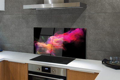 Painel de vidro Fractais rosa