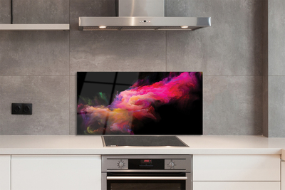 Painel de vidro Fractais rosa