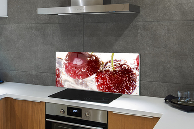 Painel de vidro Cerejas molhadas