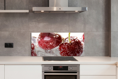 Painel de vidro Cerejas molhadas