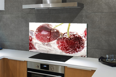 Painel de vidro Cerejas molhadas