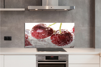 Painel de vidro Cerejas molhadas