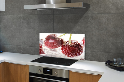 Painel de vidro Cerejas molhadas