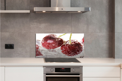 Painel de vidro Cerejas molhadas