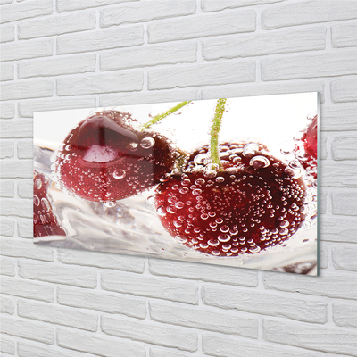 Painel de vidro Cerejas molhadas