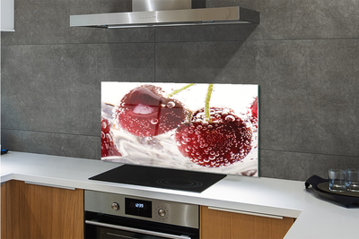 Painel de vidro Cerejas molhadas